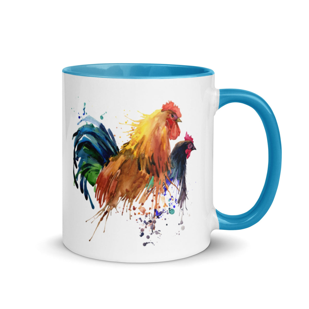 Watercolor Chicken Portrait Colored Mug - Cluck It All Farms