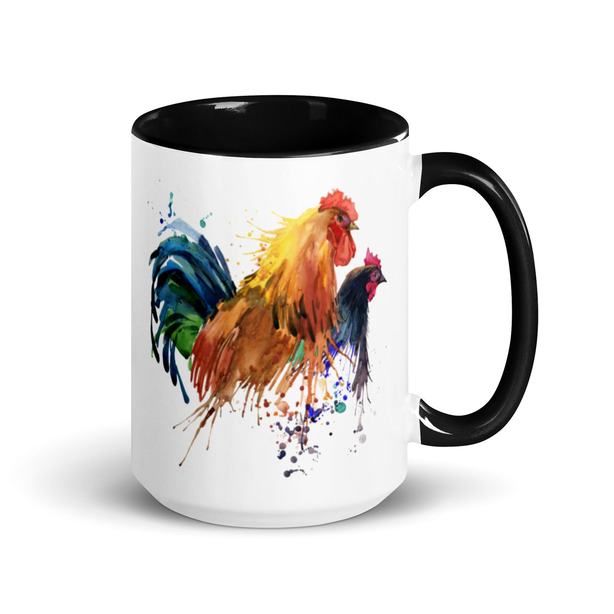 Watercolor Chicken Portrait Colored Mug - Cluck It All Farms