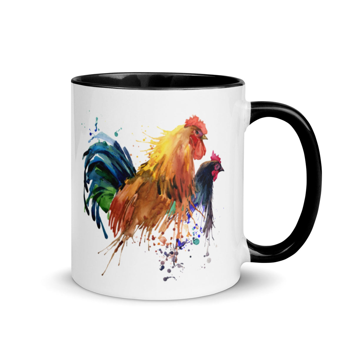 Watercolor Chicken Portrait Colored Mug - Cluck It All Farms