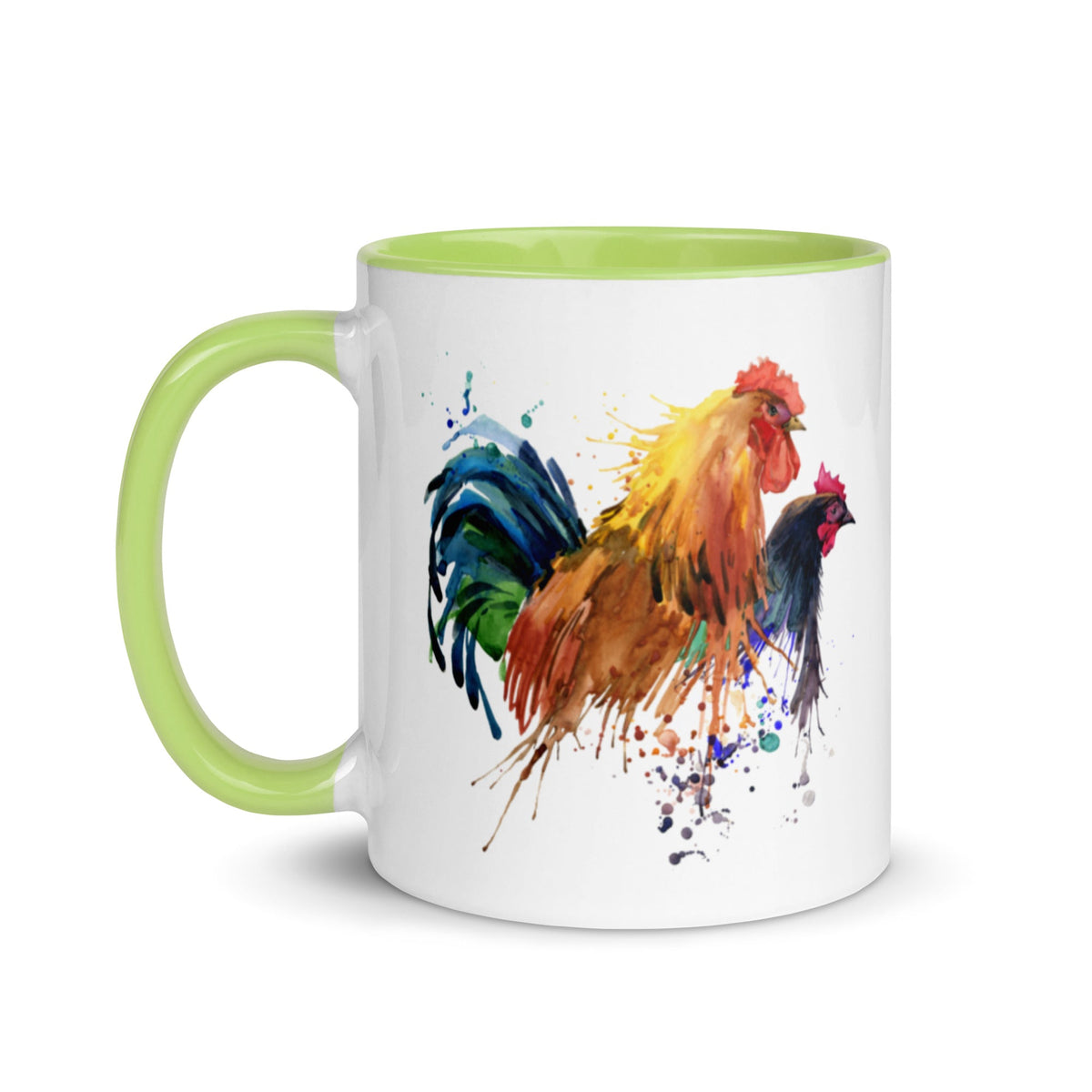 Watercolor Chicken Portrait Colored Mug - Cluck It All Farms
