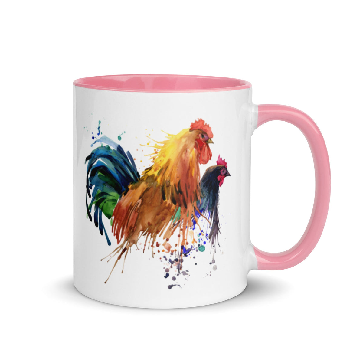 Watercolor Chicken Portrait Colored Mug - Cluck It All Farms