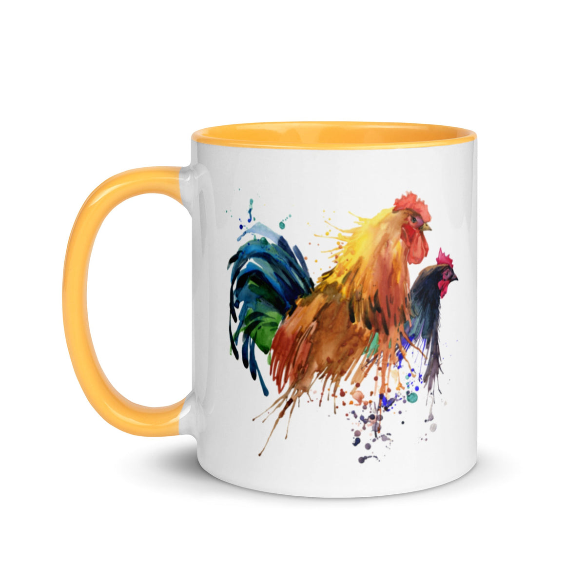 Watercolor Chicken Portrait Colored Mug - Cluck It All Farms