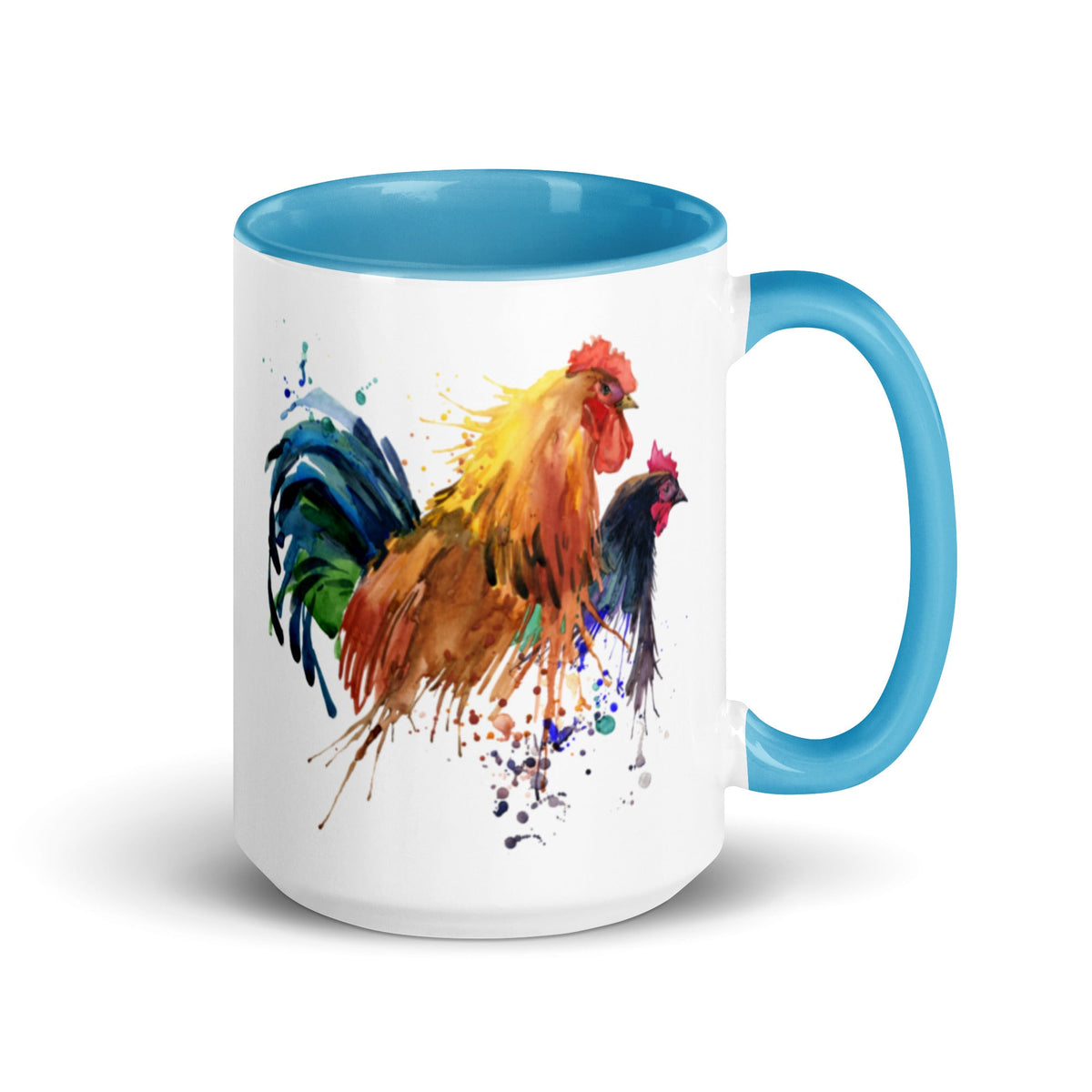 Watercolor Chicken Portrait Colored Mug - Cluck It All Farms