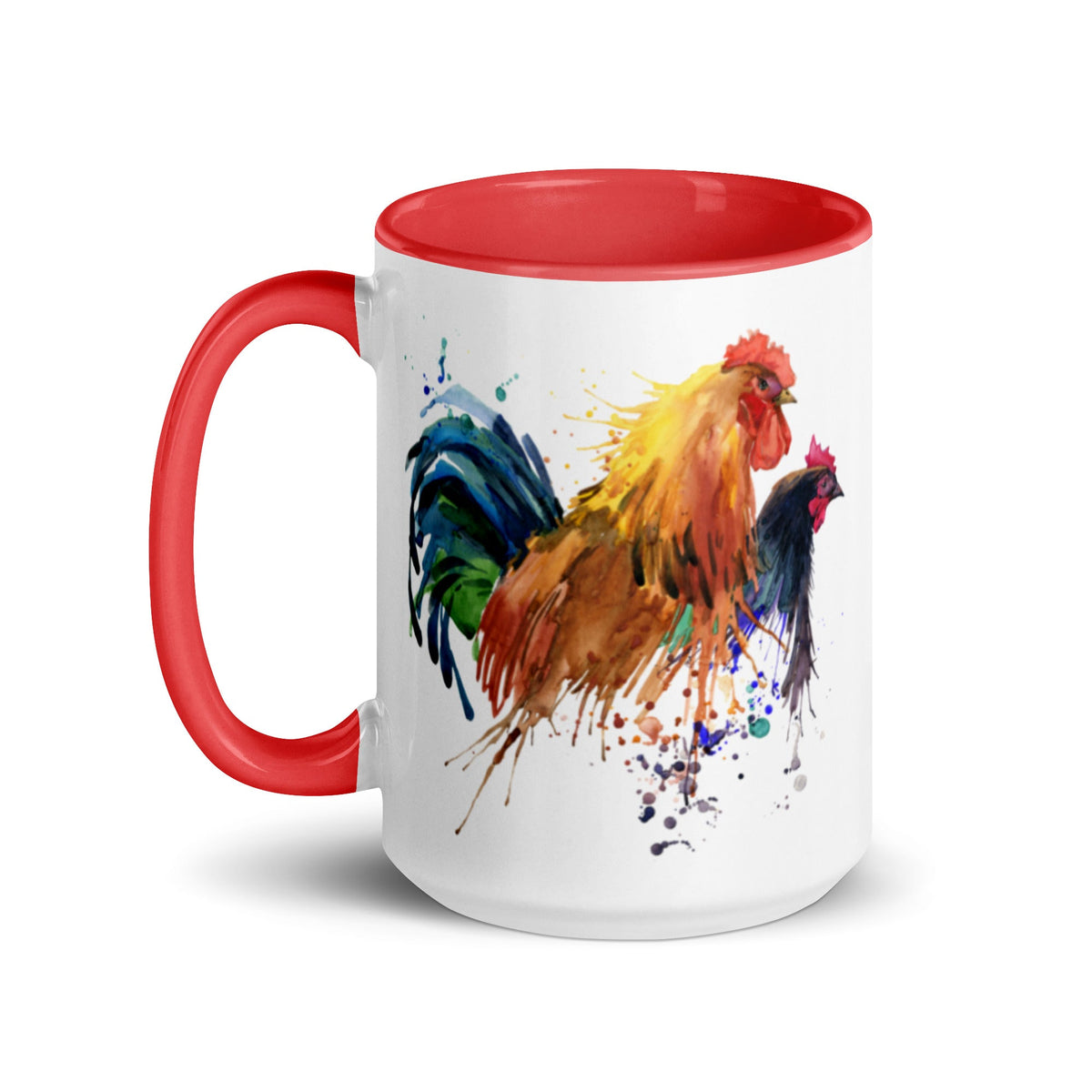 Watercolor Chicken Portrait Colored Mug - Cluck It All Farms