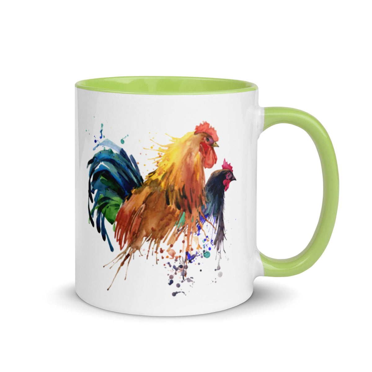 Watercolor Chicken Portrait Colored Mug - Cluck It All Farms