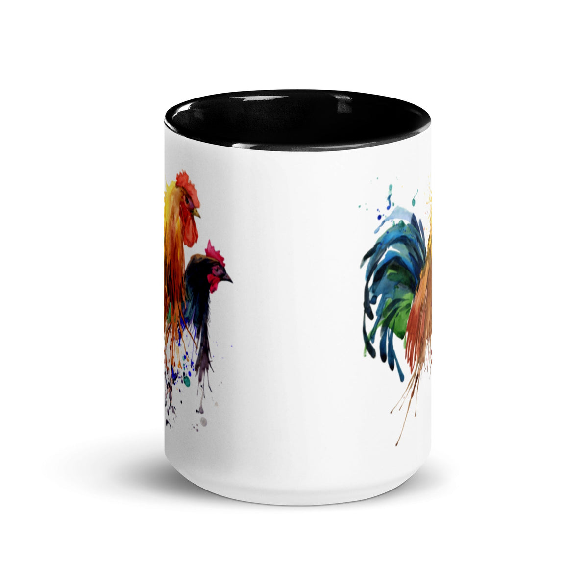 Watercolor Chicken Portrait Colored Mug - Cluck It All Farms