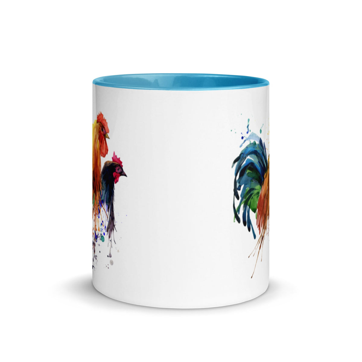 Watercolor Chicken Portrait Colored Mug - Cluck It All Farms