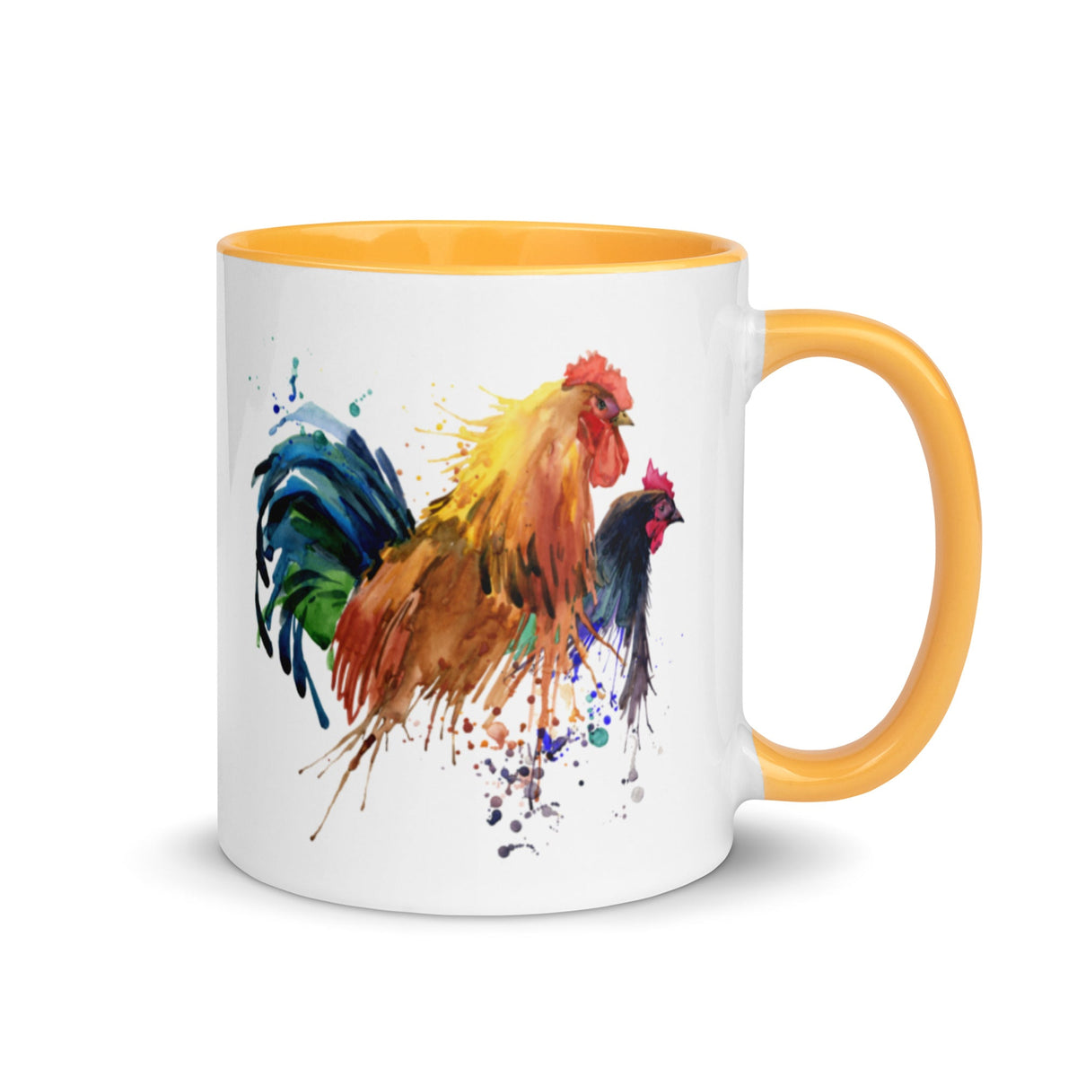 Watercolor Chicken Portrait Colored Mug - Cluck It All Farms