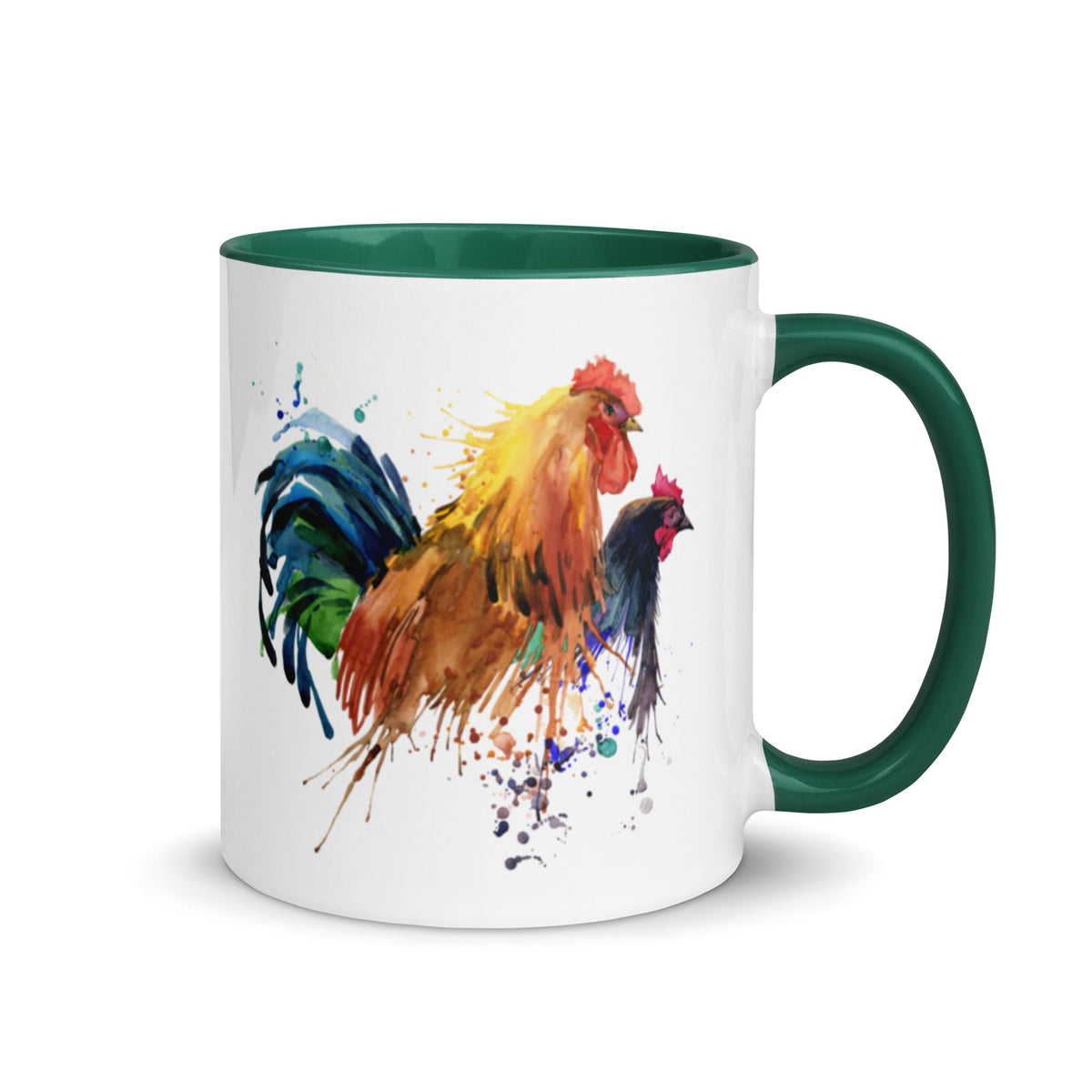 Watercolor Chicken Portrait Colored Mug - Cluck It All Farms