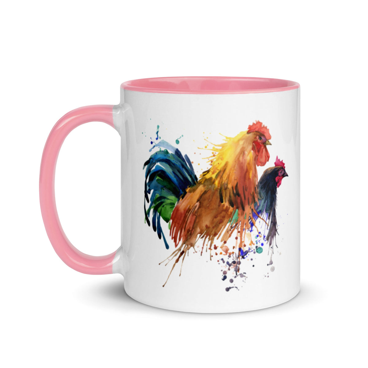 Watercolor Chicken Portrait Colored Mug - Cluck It All Farms