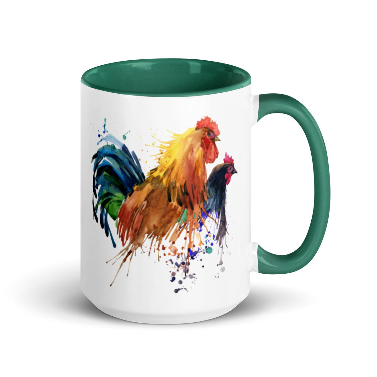 Watercolor Chicken Portrait Colored Mug - Cluck It All Farms