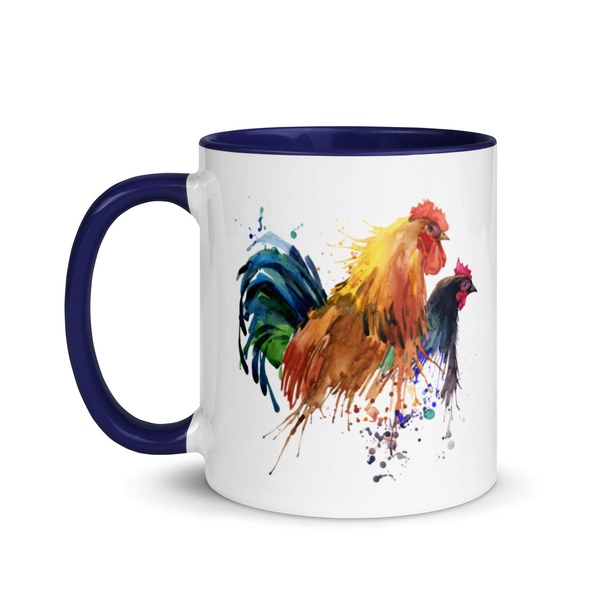 Watercolor Chicken Portrait Colored Mug - Cluck It All Farms