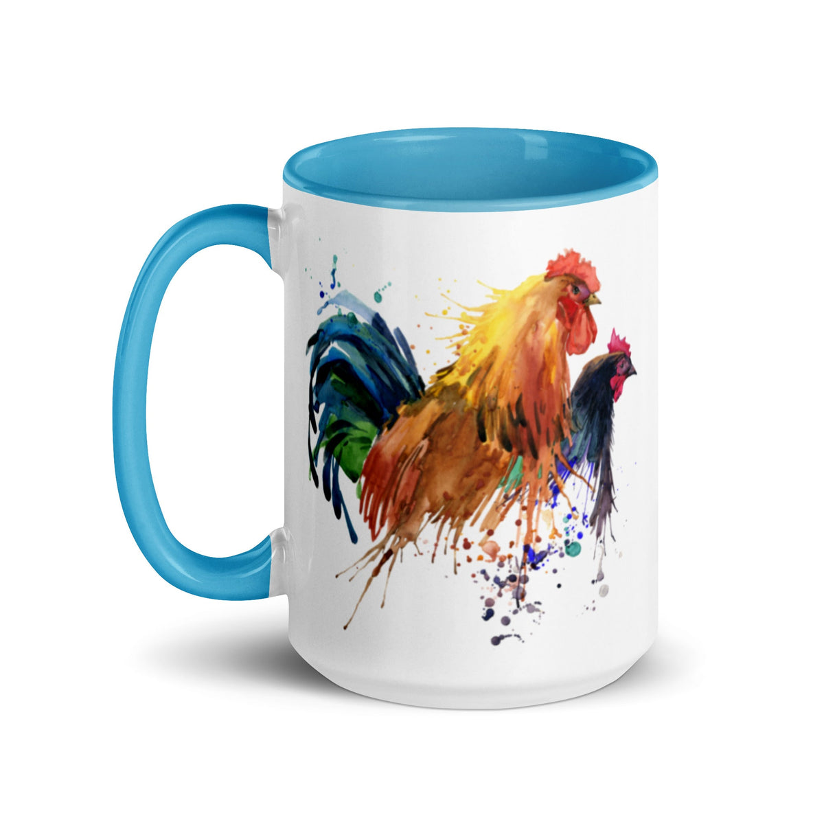Watercolor Chicken Portrait Colored Mug - Cluck It All Farms