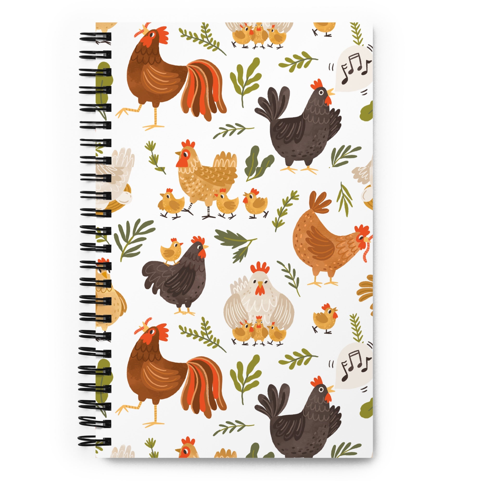 Whimsical Chicken Spiral Notebook - Cluck It All Farms