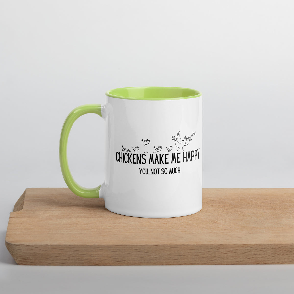 Chickens Make Me Happy Colored Mug