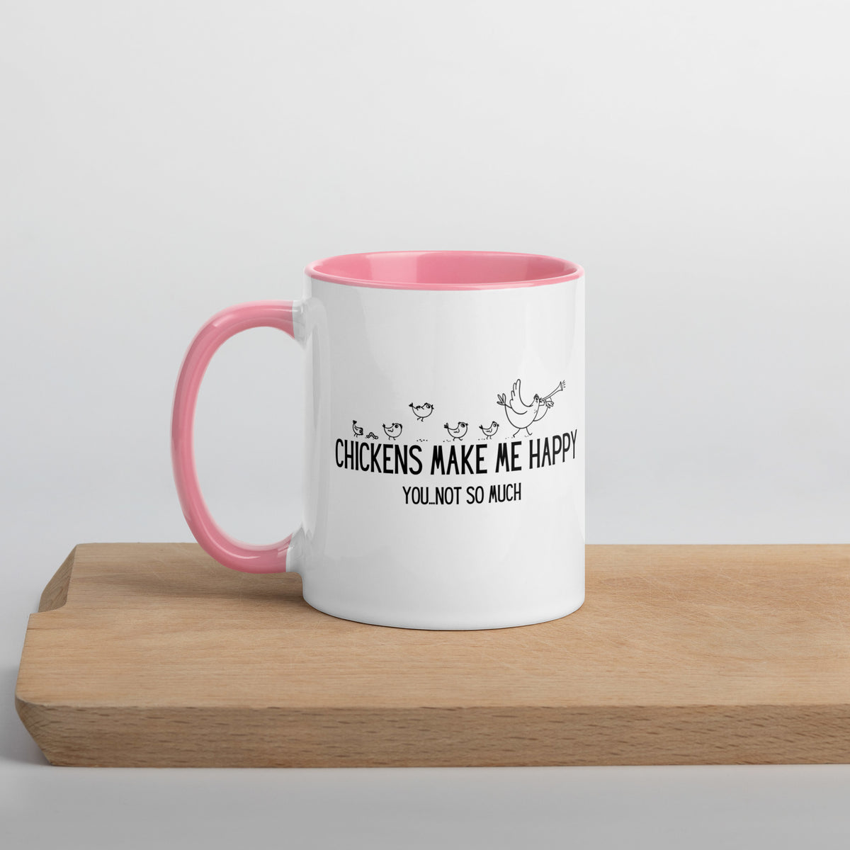 Chickens Make Me Happy Colored Mug