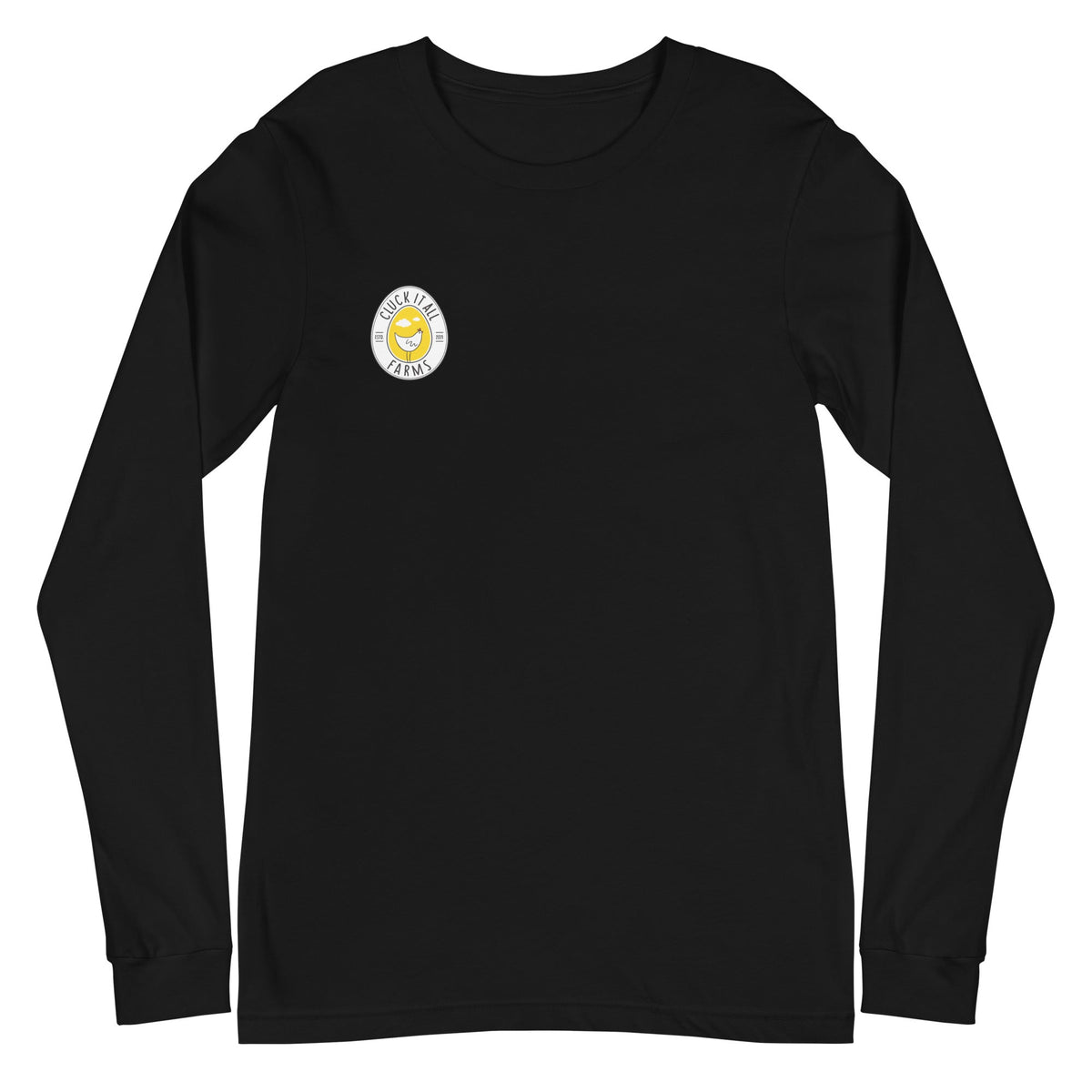 Winter Rooster BACK PRINT Unisex Long Sleeve Tee - Cluck It All Farms