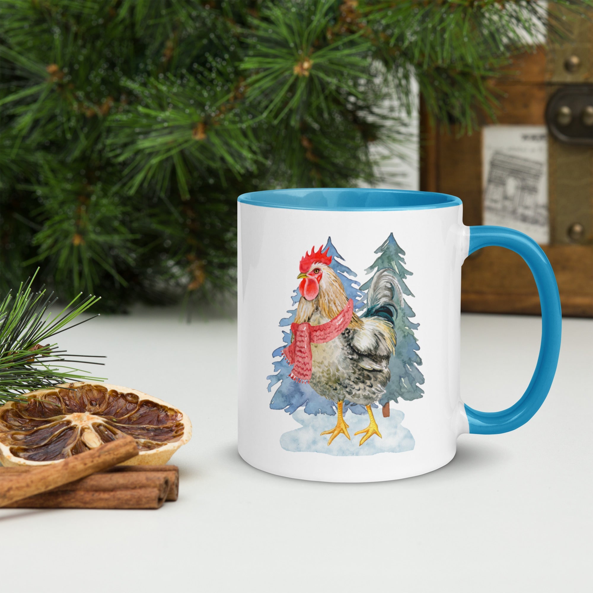 Winter Rooster Colored Mug - Cluck It All Farms