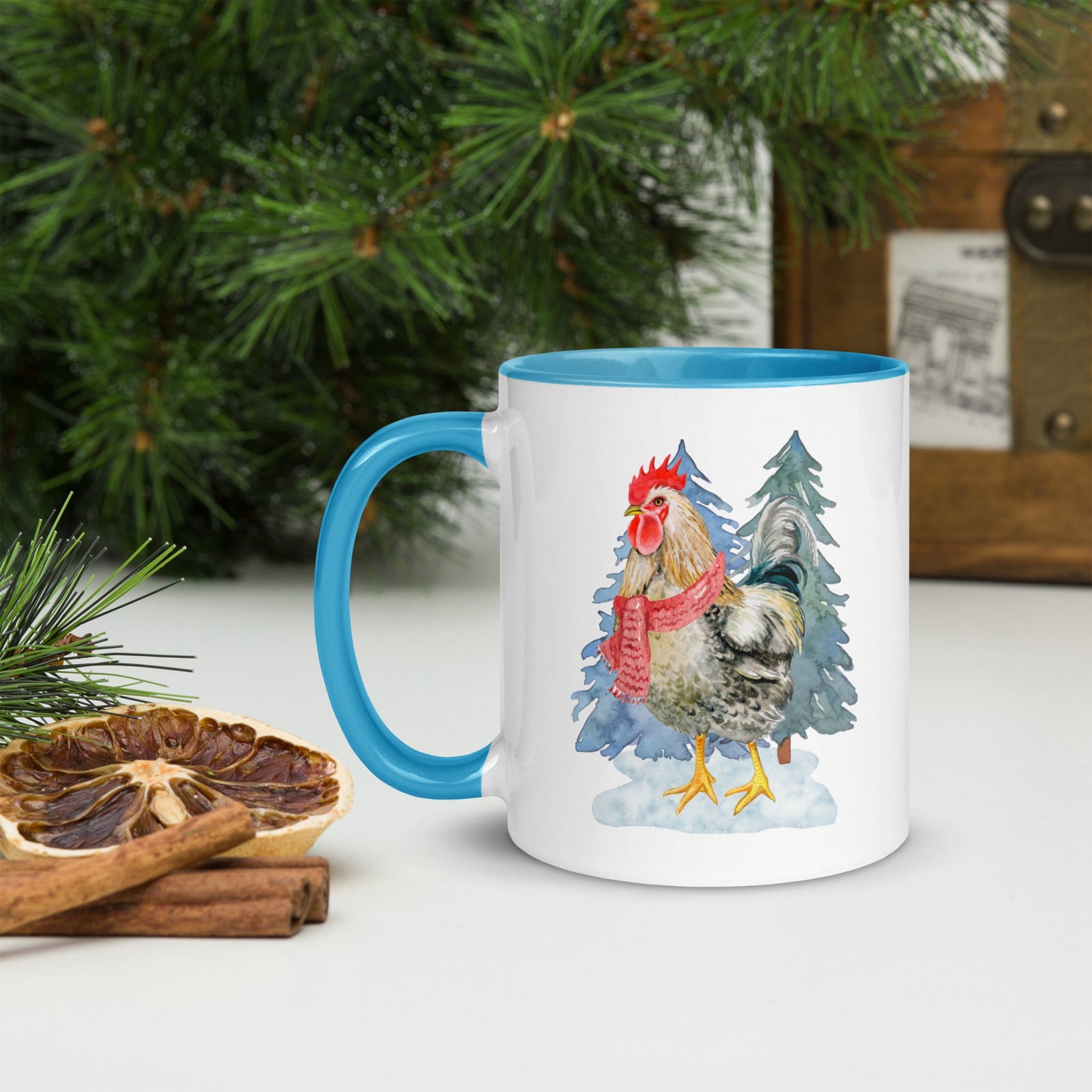 Winter Rooster Colored Mug - Cluck It All Farms