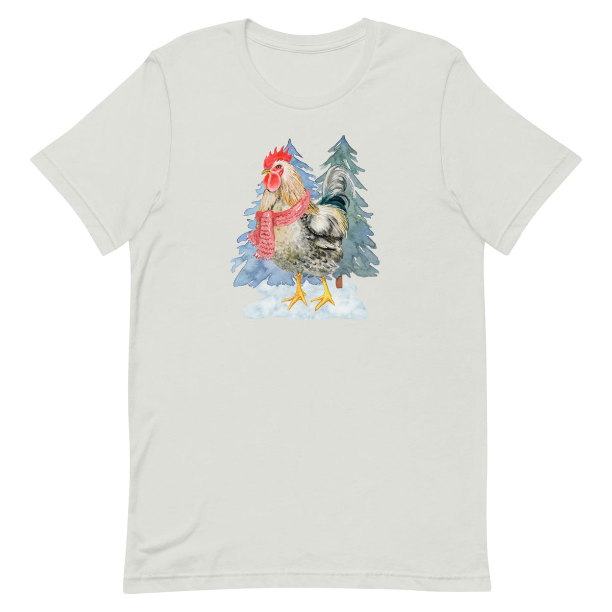 Winter Rooster Unisex T-Shirt - Cluck It All Farms