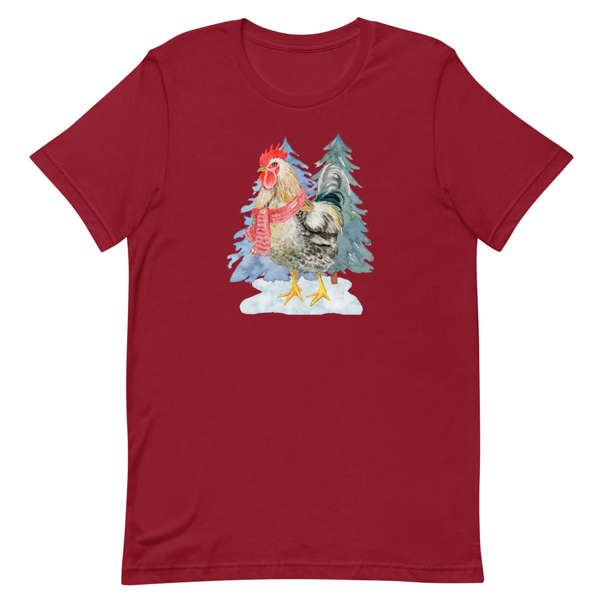 Winter Rooster Unisex T-Shirt - Cluck It All Farms