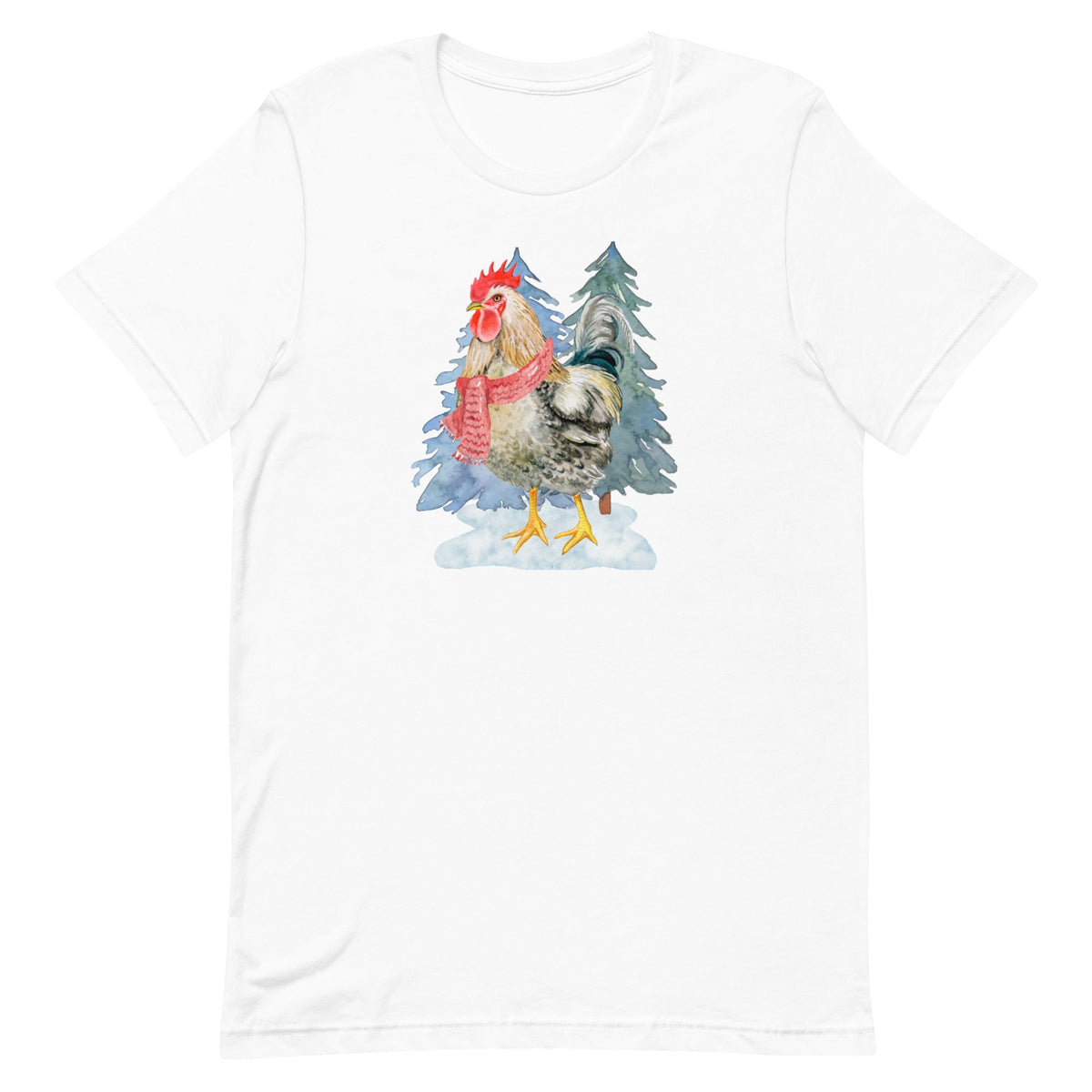 Winter Rooster Unisex T-Shirt - Cluck It All Farms