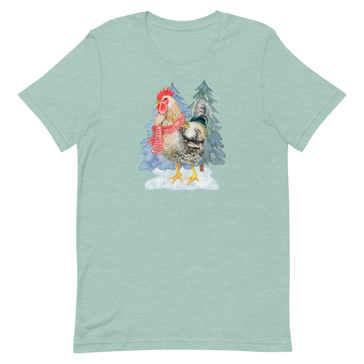 Winter Rooster Unisex T-Shirt - Cluck It All Farms
