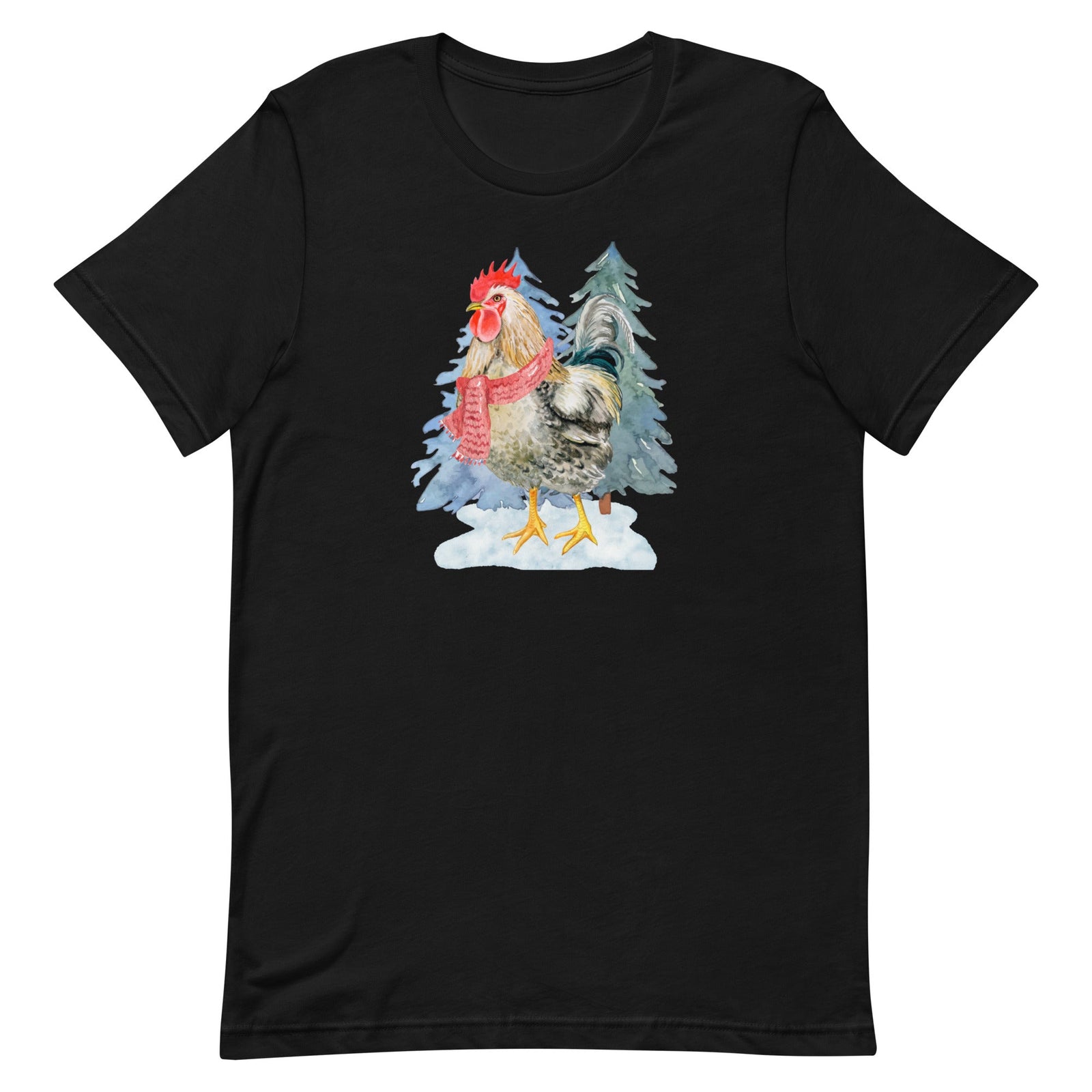 Winter Rooster Unisex T-Shirt - Cluck It All Farms