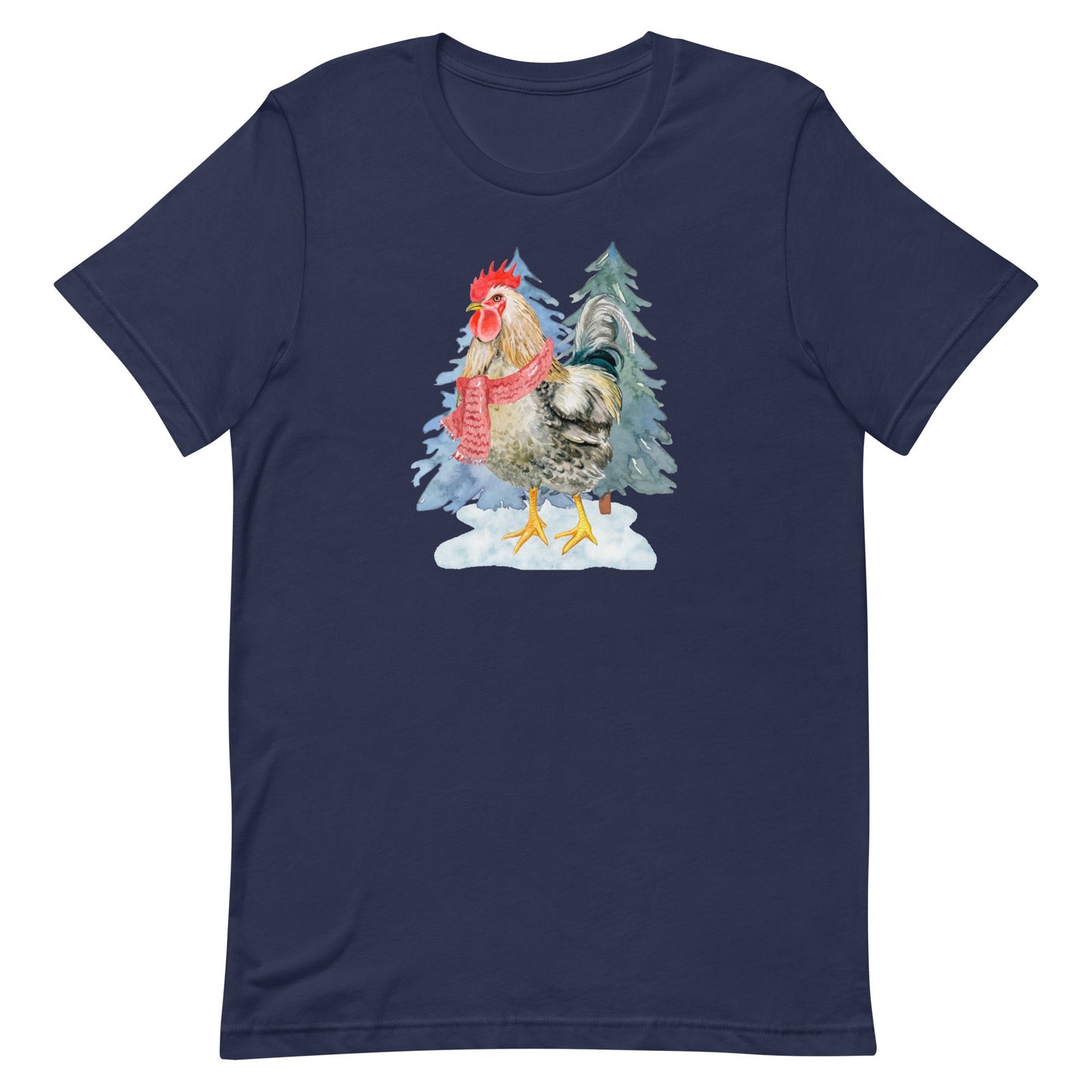 Winter Rooster Unisex T-Shirt - Cluck It All Farms