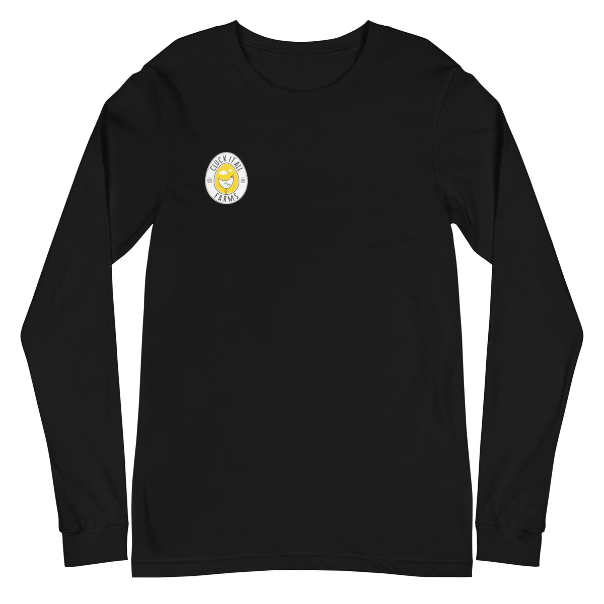Winter Sleigh BACK PRINT Unisex Long Sleeve Tee - Cluck It All Farms