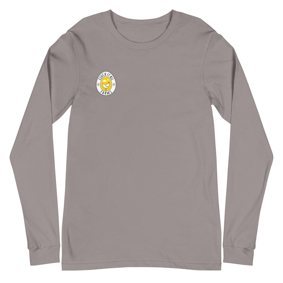 Winter Sleigh BACK PRINT Unisex Long Sleeve Tee - Cluck It All Farms