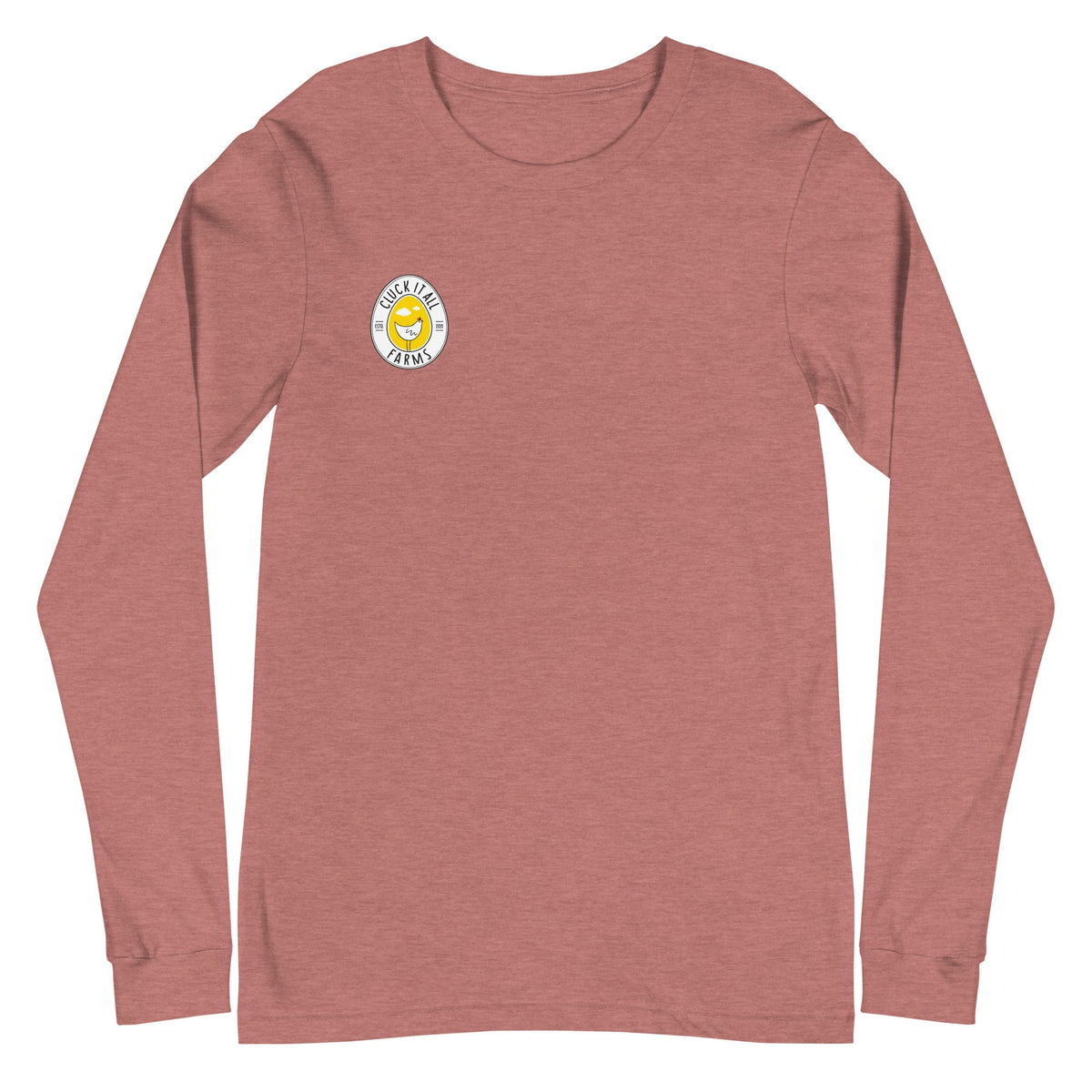 Winter Sleigh BACK PRINT Unisex Long Sleeve Tee - Cluck It All Farms