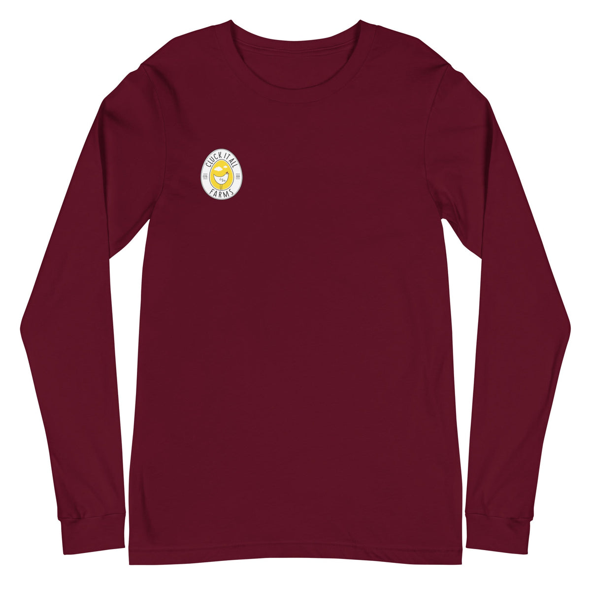 Winter Sleigh BACK PRINT Unisex Long Sleeve Tee - Cluck It All Farms