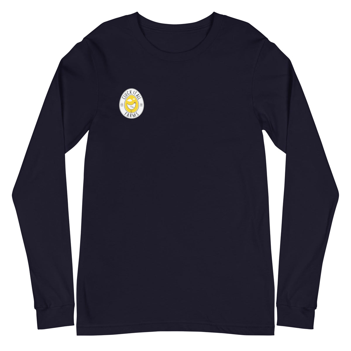 Winter Sleigh BACK PRINT Unisex Long Sleeve Tee - Cluck It All Farms