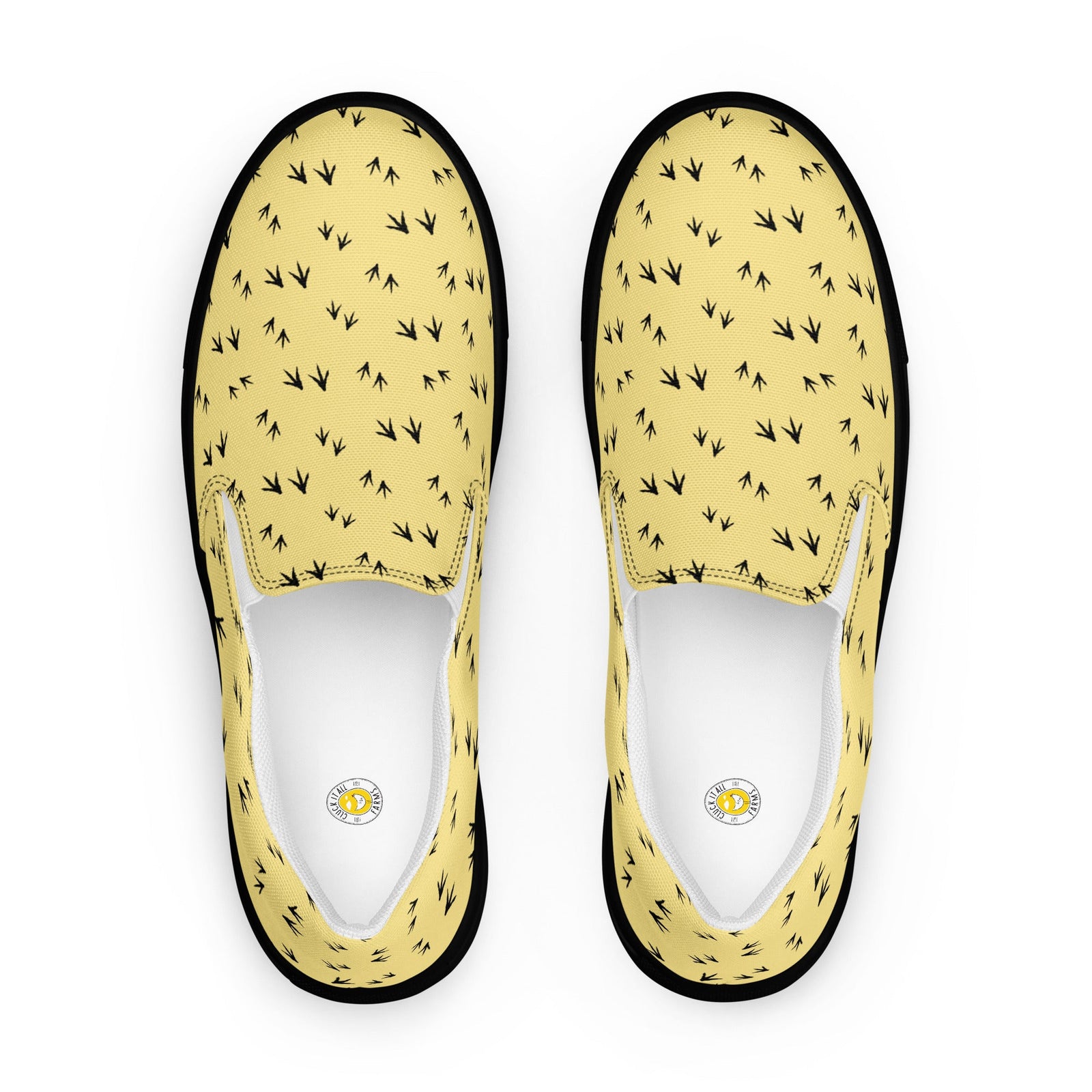 Yellow Chicken Feet Women’s Slip - On Canvas Shoes - Cluck It All Farms