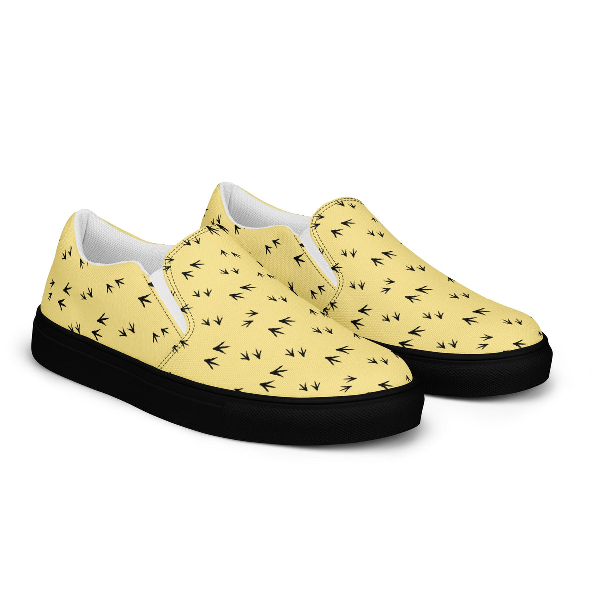 Yellow Chicken Feet Women’s Slip - On Canvas Shoes - Cluck It All Farms