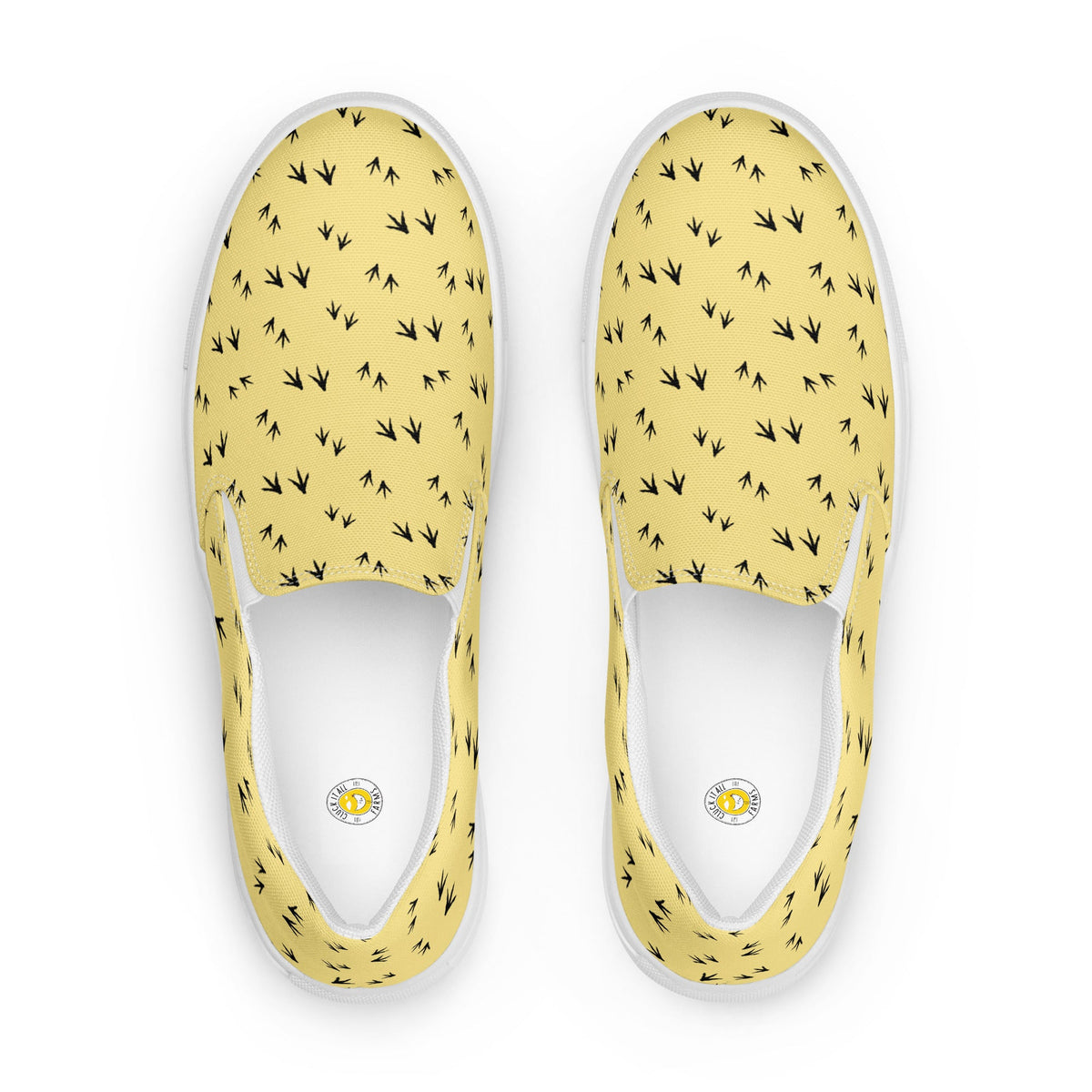 Yellow Chicken Feet Women’s Slip - On Canvas Shoes - Cluck It All Farms