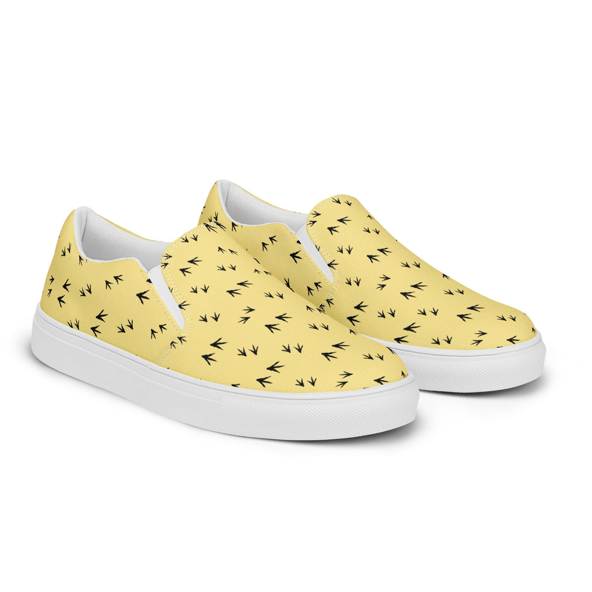 Yellow Chicken Feet Women’s Slip - On Canvas Shoes - Cluck It All Farms