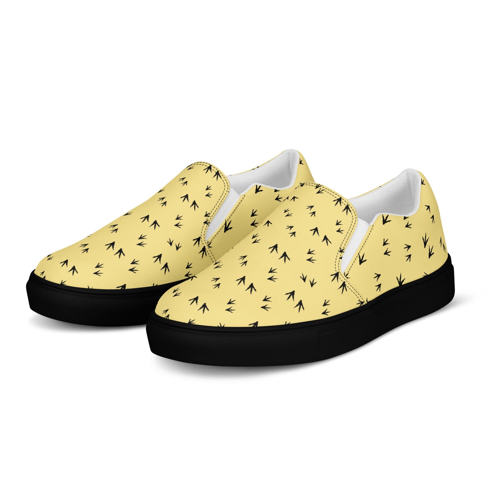 Yellow Chicken Feet Women’s Slip - On Canvas Shoes - Cluck It All Farms