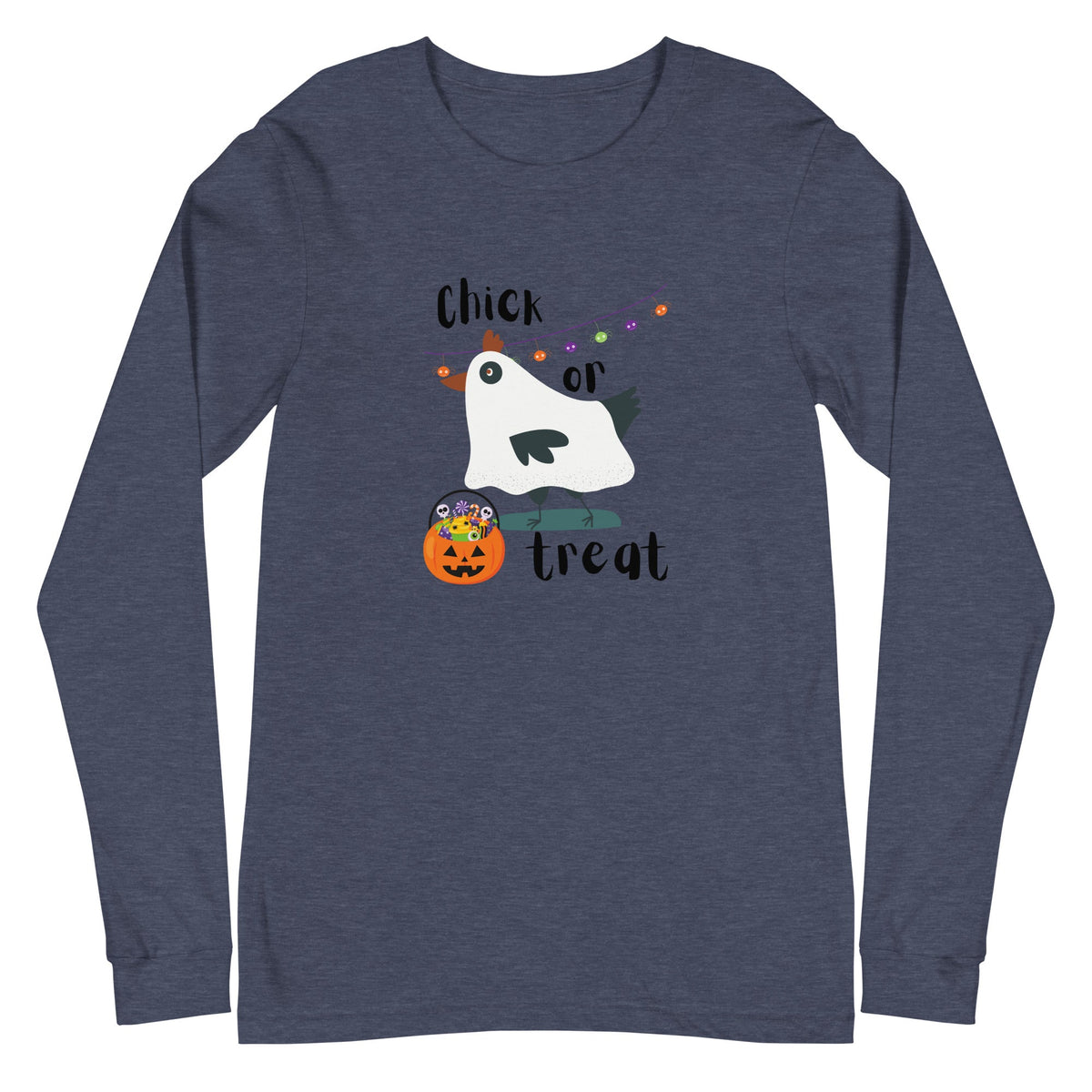 Chick or Treat Adult Unisex Long Sleeve Tee - Cluck It All Farms