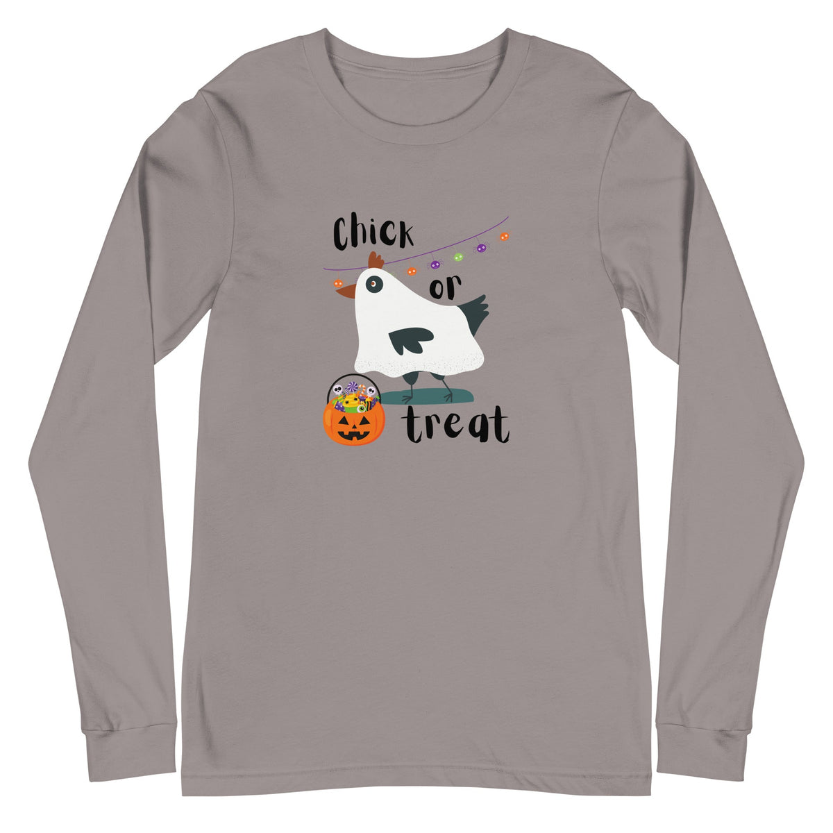 Chick or Treat Adult Unisex Long Sleeve Tee - Cluck It All Farms