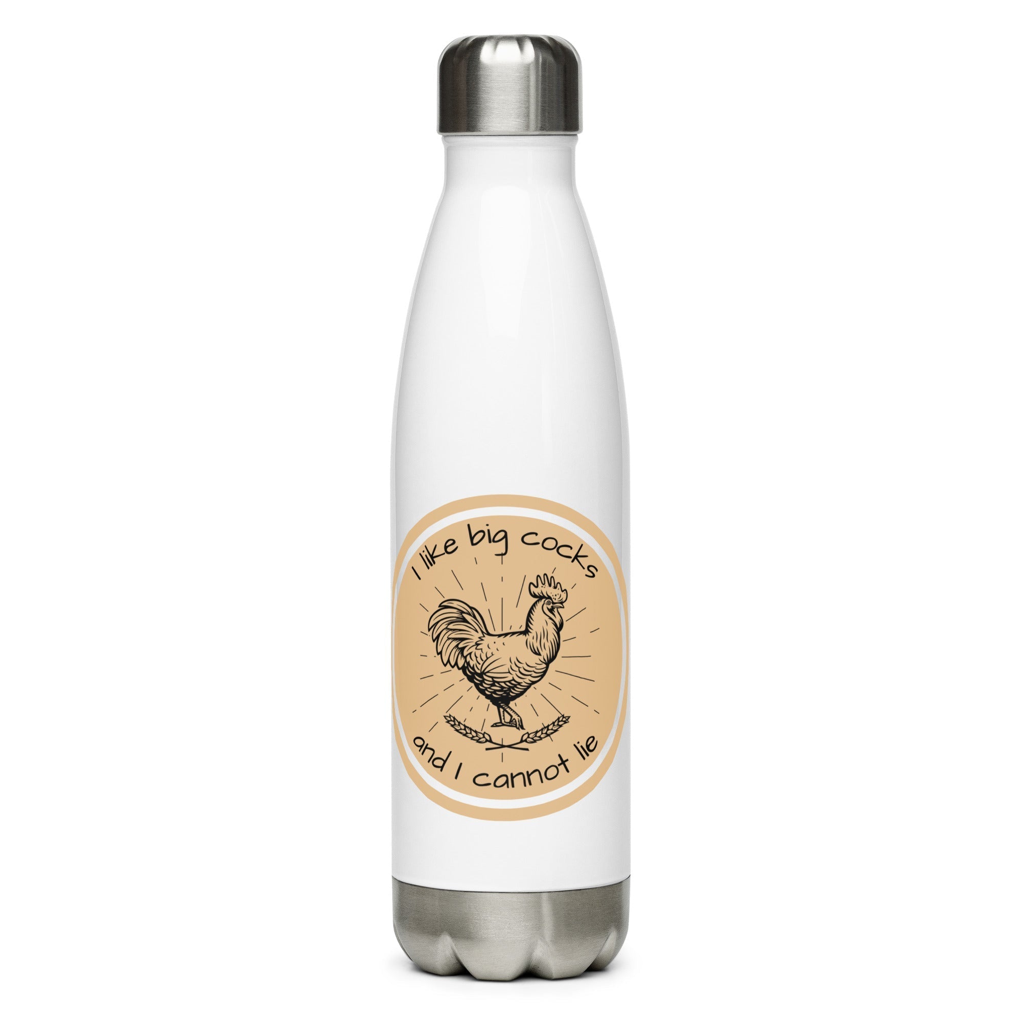 Chicken Big Cocks Stainless Steel Water Bottle - Cluck It All Farms