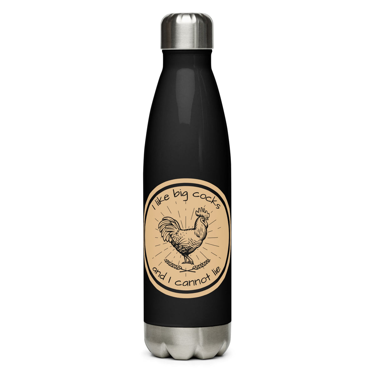 Chicken Big Cocks Stainless Steel Water Bottle - Cluck It All Farms