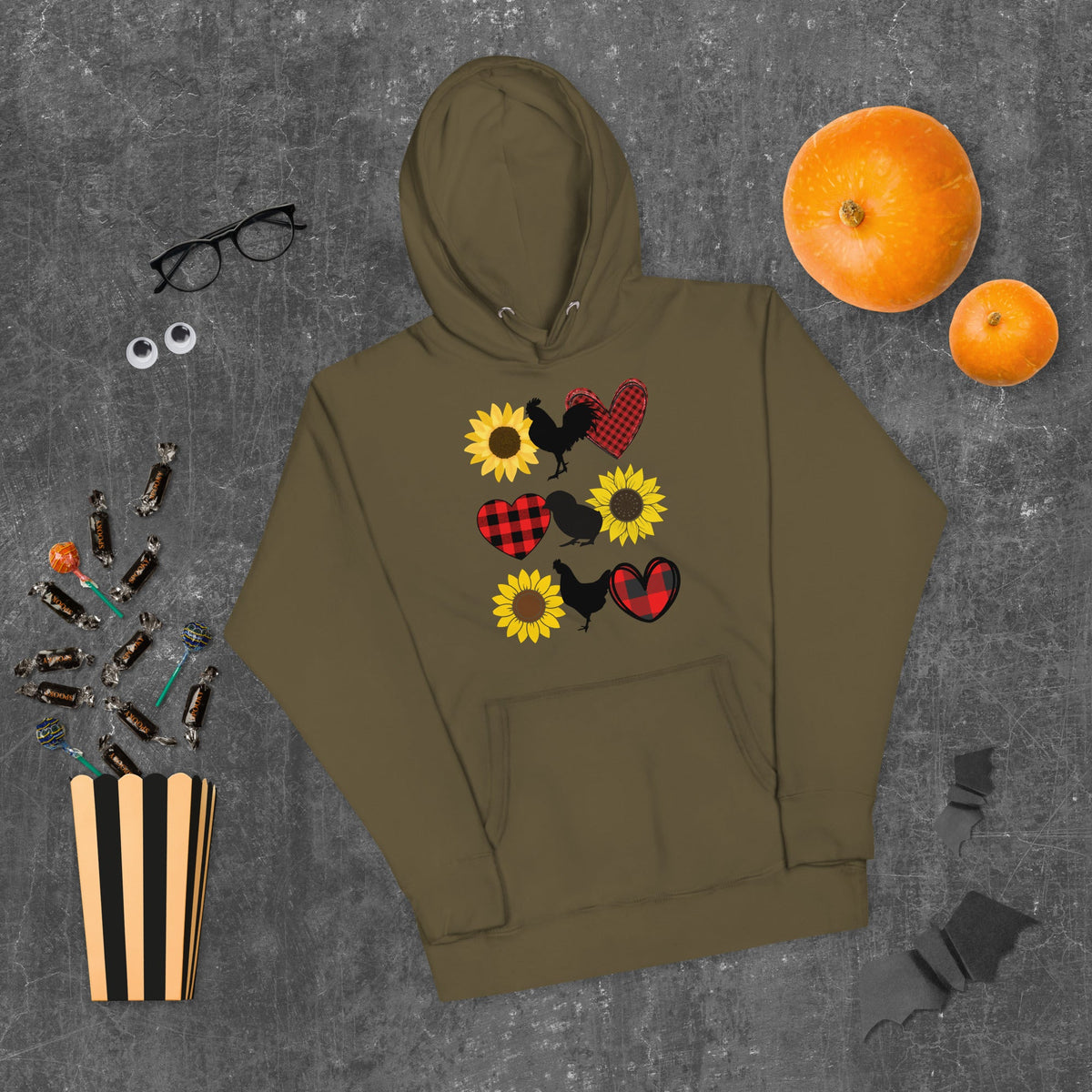 Fall Sunflower Adult Unisex Hoodie - Cluck It All Farms