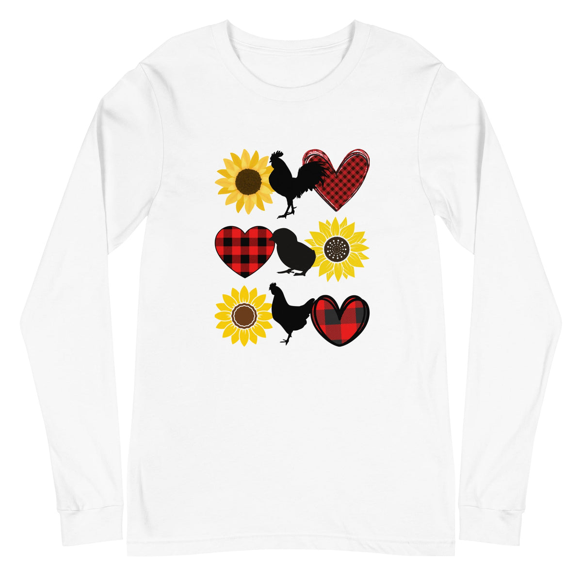 Fall Sunflower Adult Unisex Long Sleeve Tee - Cluck It All Farms