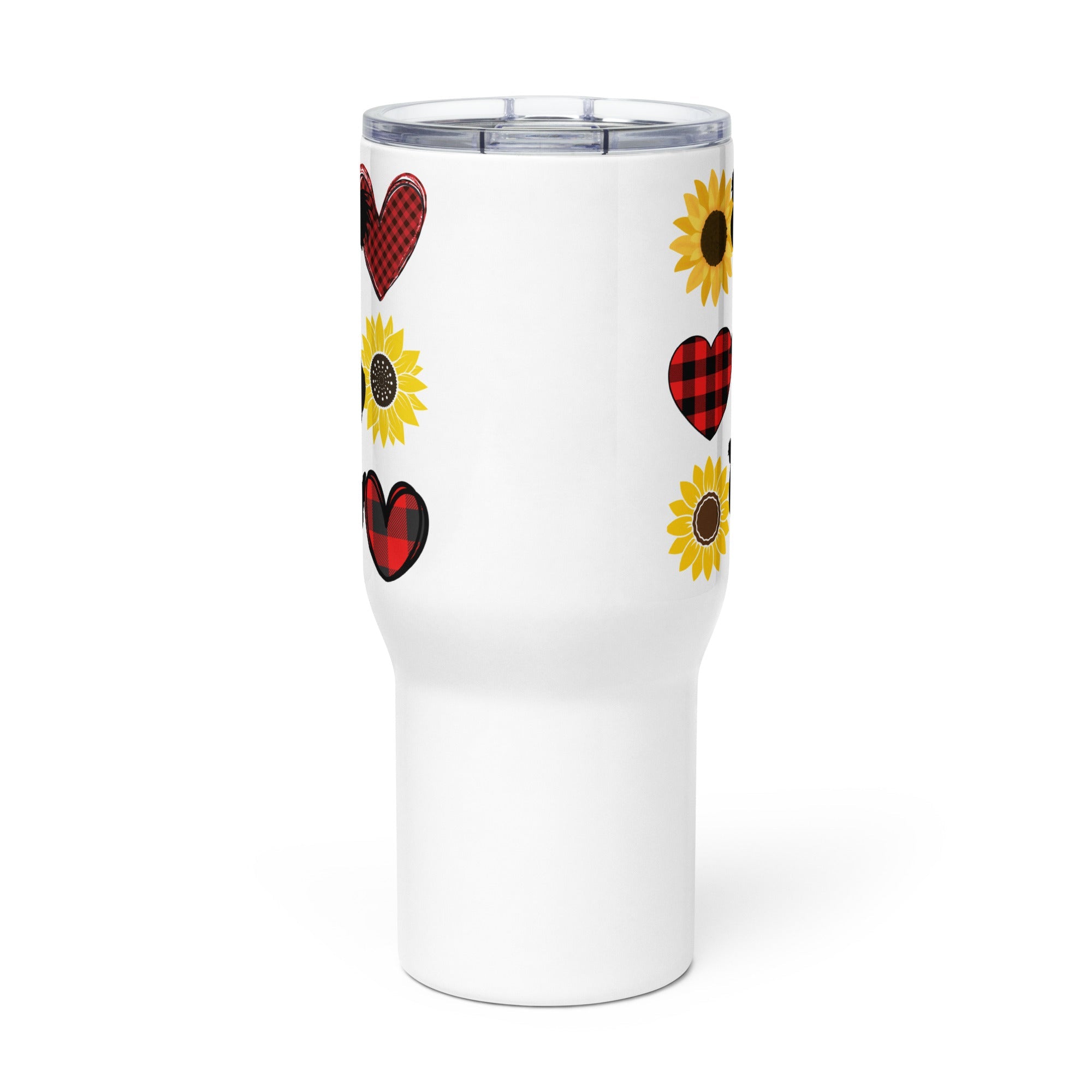 Fall Sunflower Chicken Travel Mug w/ Handle - Cluck It All Farms