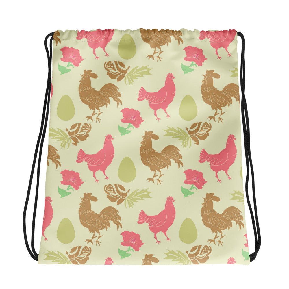 Festive Chicken Drawstring Bag - Cluck It All Farms
