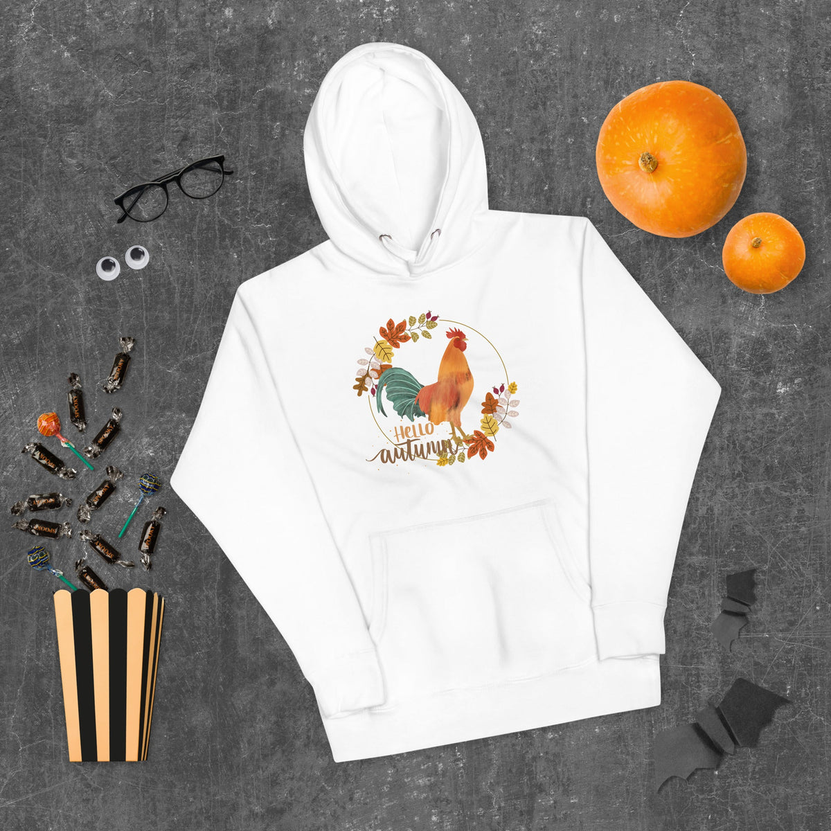 Hello Autumn Adult Unisex Hoodie - Cluck It All Farms