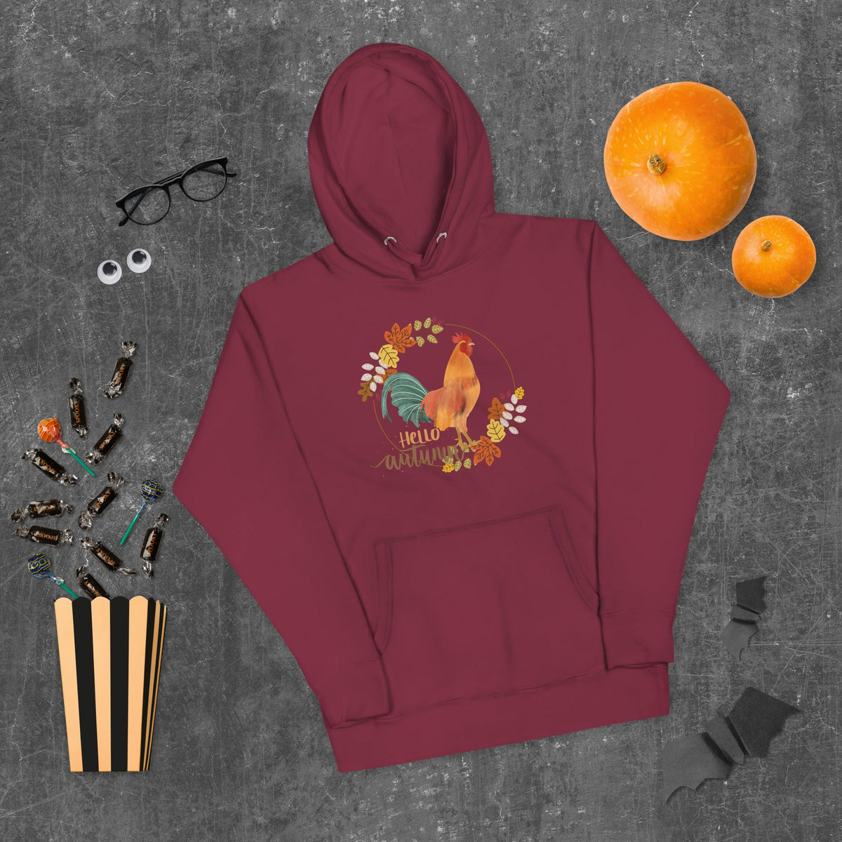 Hello Autumn Adult Unisex Hoodie - Cluck It All Farms