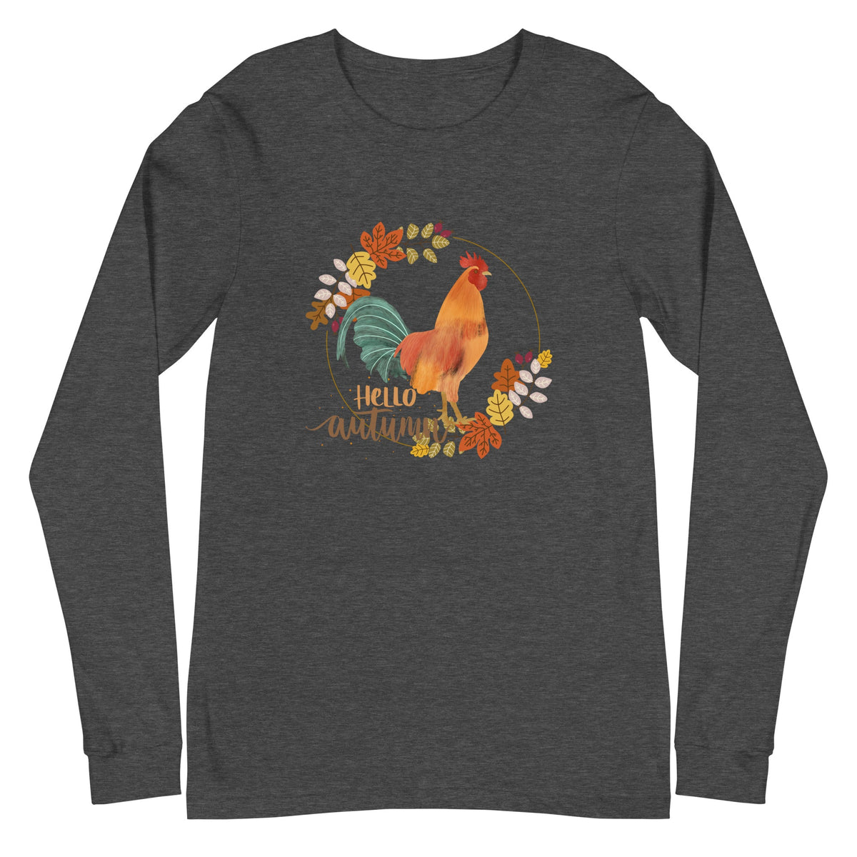 Hello Autumn Adult Unisex Long Sleeve Tee - Cluck It All Farms